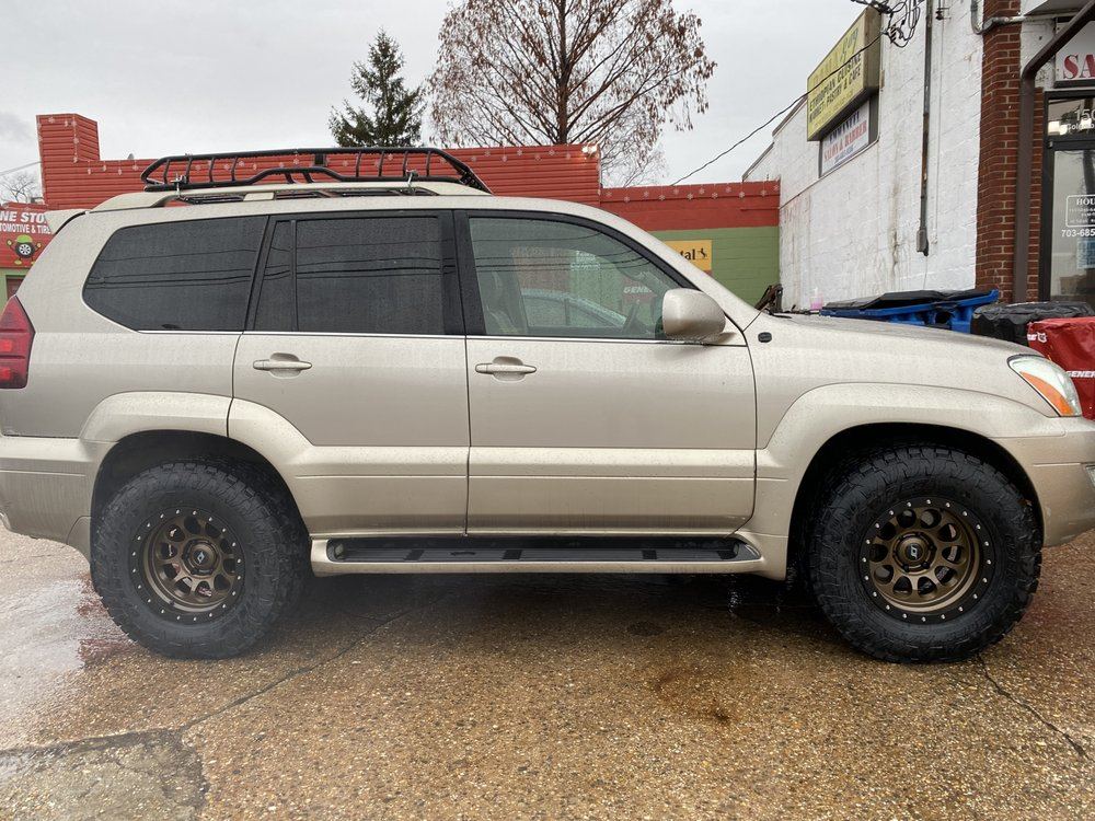 SUV with new off-road wheels and tires